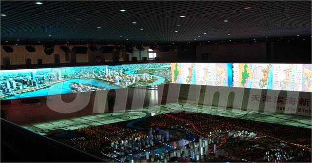 UTV高清小間距LED顯示屏在天津家堡金融區服務中心大樓項目